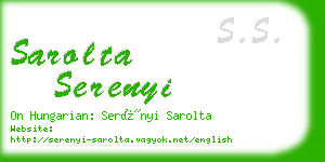 sarolta serenyi business card